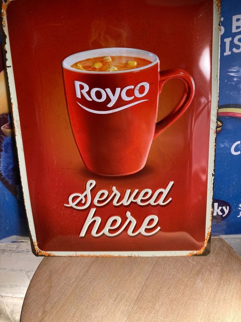 Plaque decorative vintage "ROYCO"en métal, Ophalen of Verzenden, Gebruikt, Overige, Overige merken