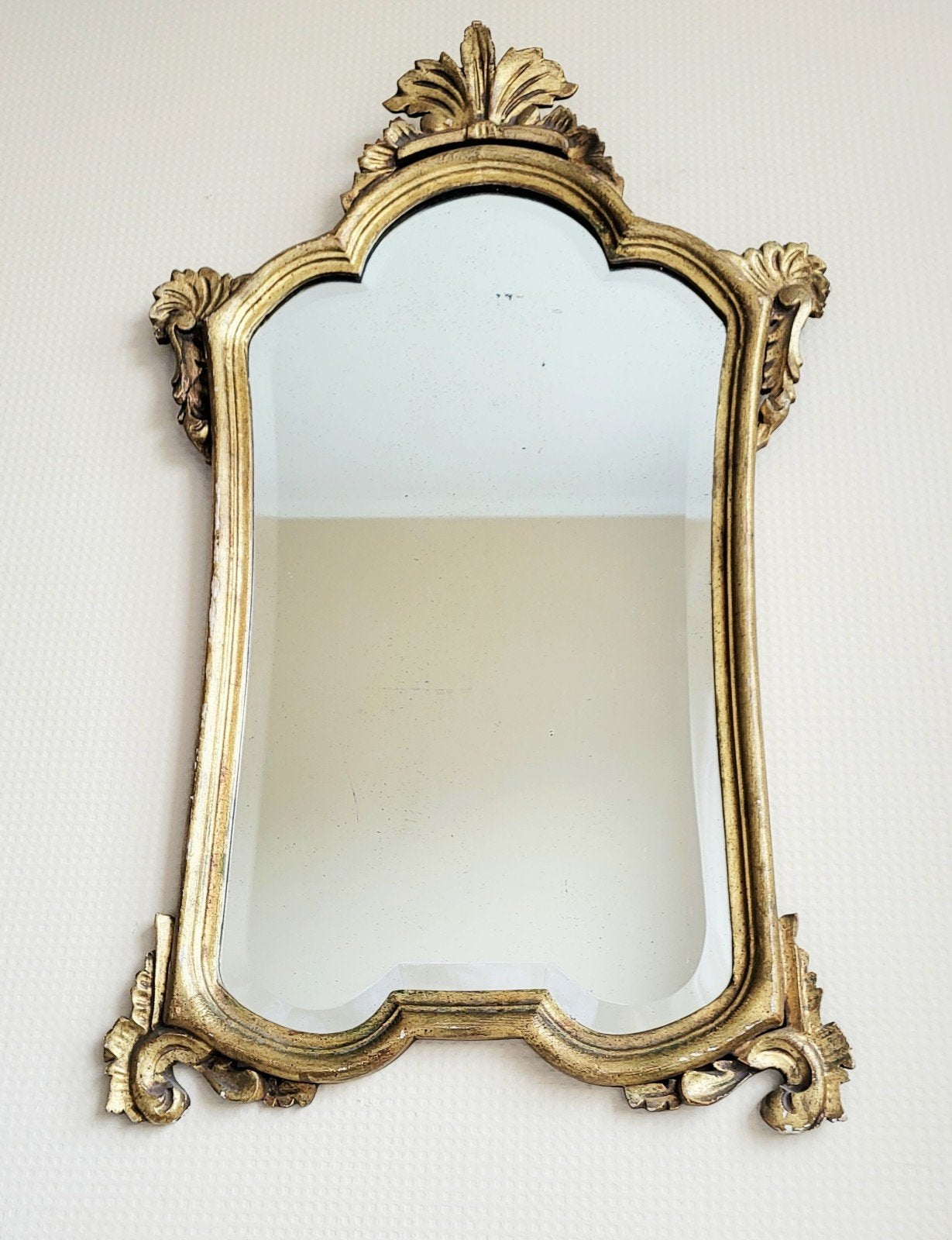 Magnifique miroir doré antique avec verre taillé !, Enlèvement