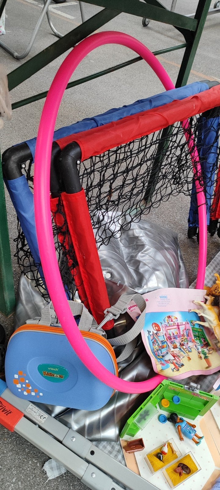 lot gym GRS rose ruban, cerceau, ballon, corde, Ophalen, Zo goed als nieuw, Roze