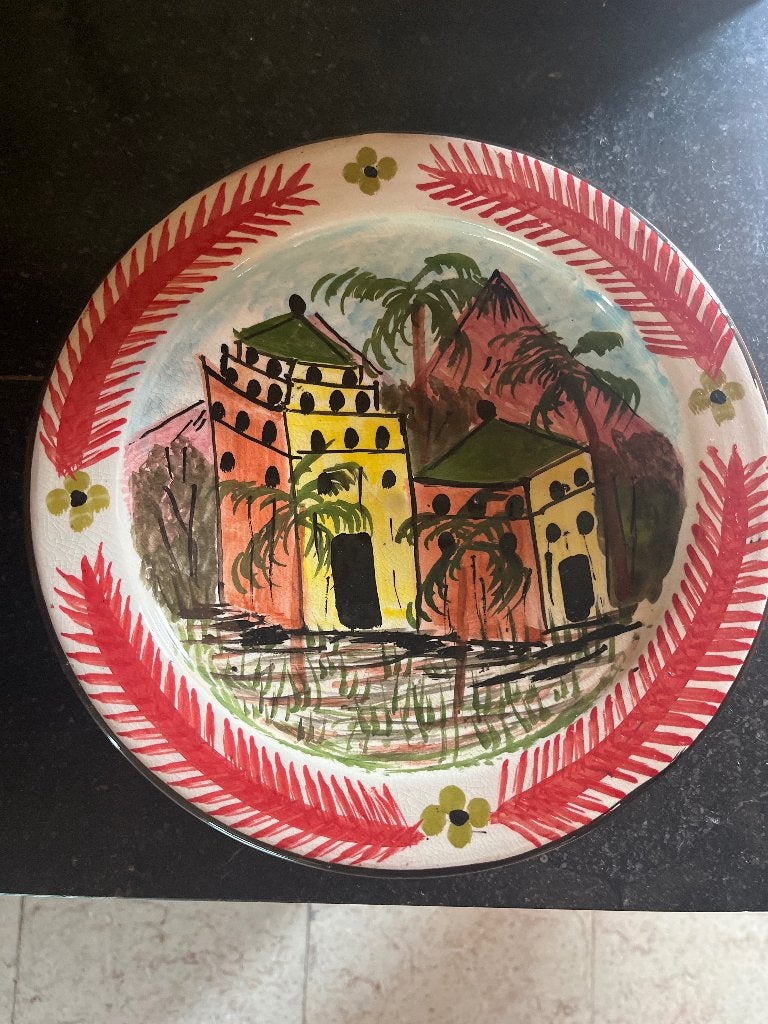 Plateau, Rond, Comme neuf, Enlèvement, Pierre/céramique