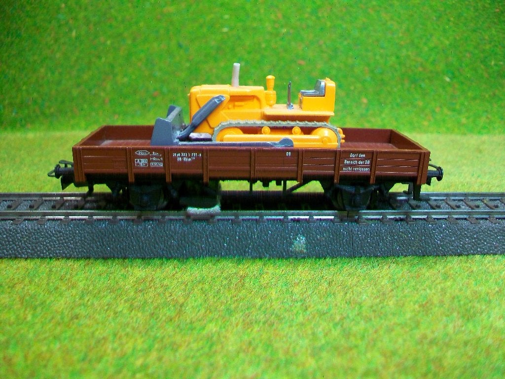Marklin 4424 H0 wagon met bulldozer, Analogique, Enlèvement ou Envoi, Courant alternatif, Wagon