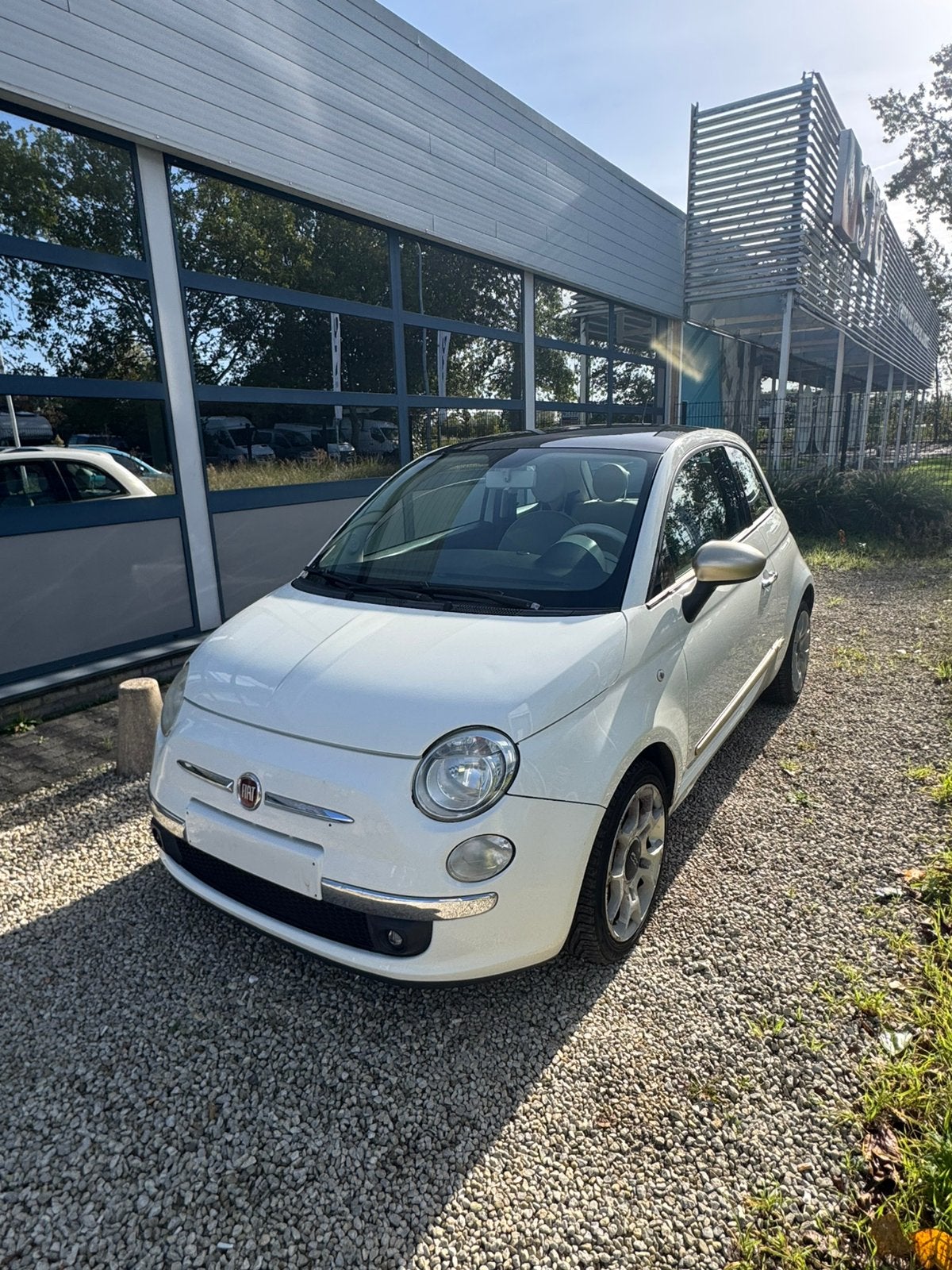 Fiat 500 benzine met keuring verkoop garantie, Auto's, Voorwielaandrijving, Euro 5, Stof, Zwart