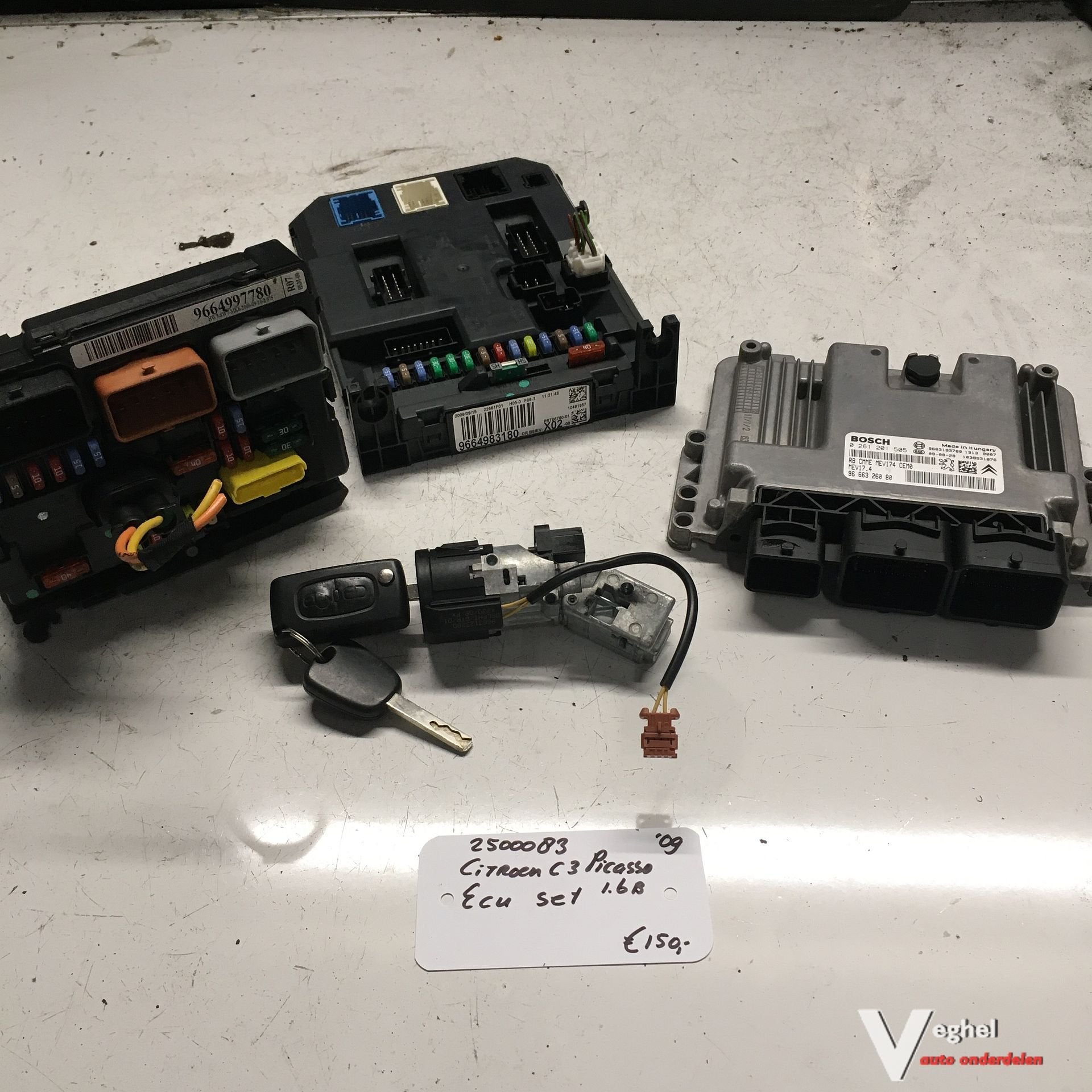 Citroen C3 Picasso 1.6 B 2009 2500083   ECU Set, Gebruikt, -, -, Ophalen of Verzenden