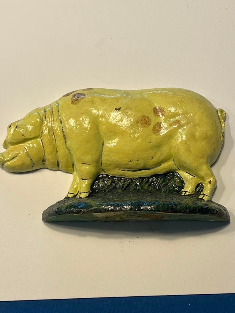 Gietijzer varken deurstop, Antiek en Kunst, Ophalen