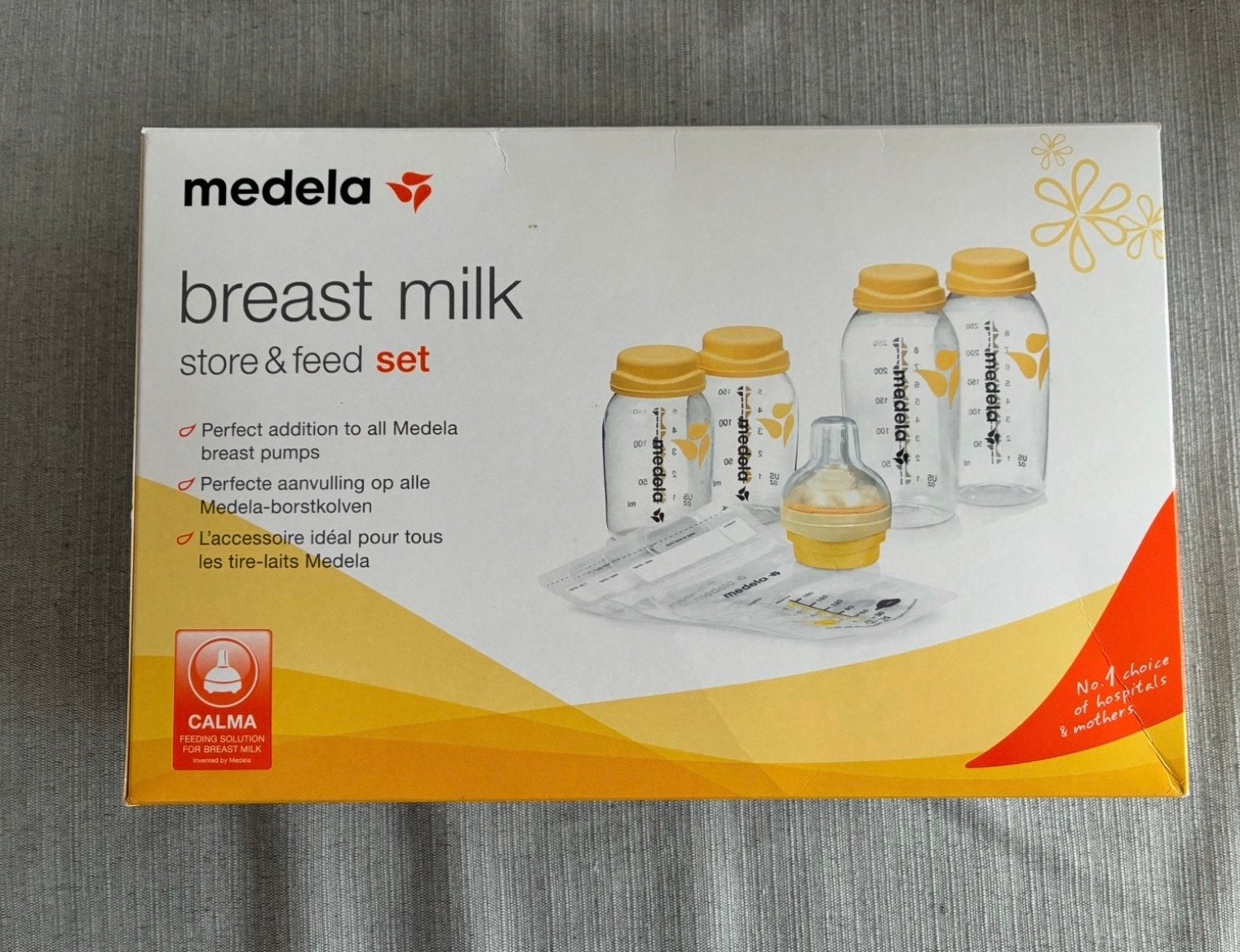 Medela set van flessen klein, groot en diepvrieszakje, Ophalen of Verzenden, Nieuw, Borstkolf, Medela