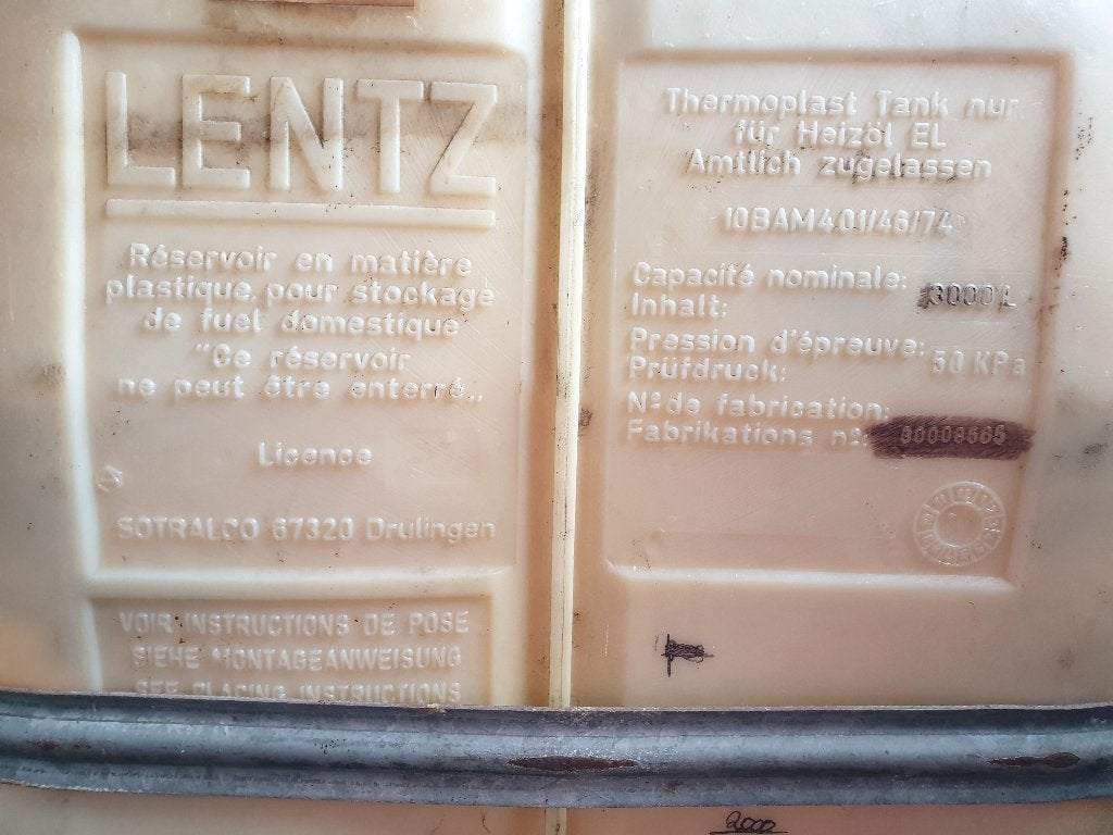 réservoir de mazout, Bricolage & Construction, Chauffage & Radiateurs, Utilisé, Autres types, Enlèvement
