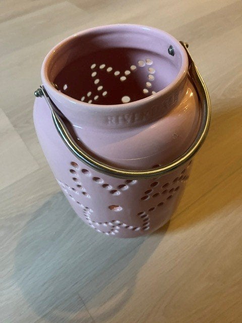 windlicht, Ophalen, Zo goed als nieuw, Roze, Steen/keramiek