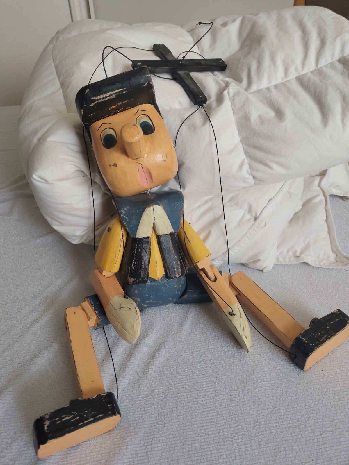 Pinocchio bois à suspendre, Collections, Efteling, Enlèvement ou Envoi, Utilisé, Statue ou Poupée