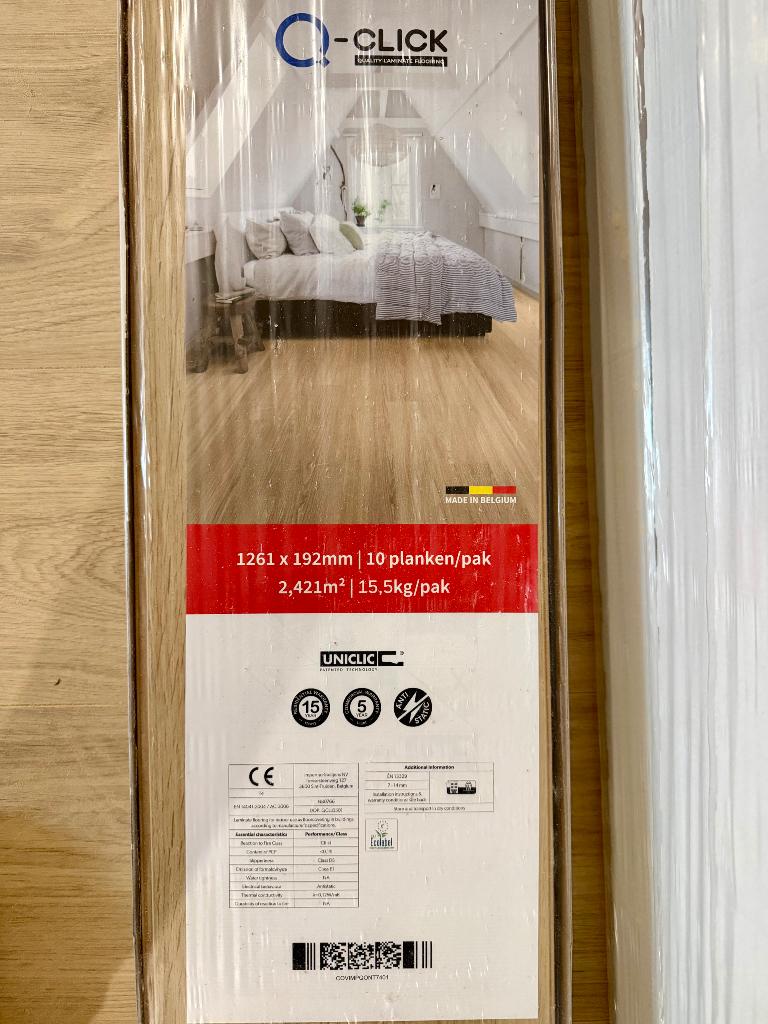 Laminaat met ondervloer, Maison & Meubles, Ameublement | Revêtements de sol, Neuf, Aggloméré, 10 à 25 m², Enlèvement