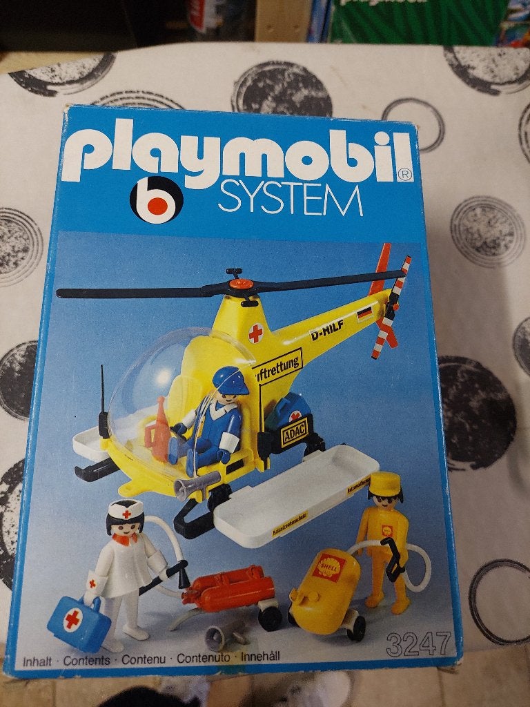 Playmobil 3247 Helicopter (retro), Kinderen en Baby's, Speelgoed | Playmobil, Ophalen of Verzenden, Gebruikt