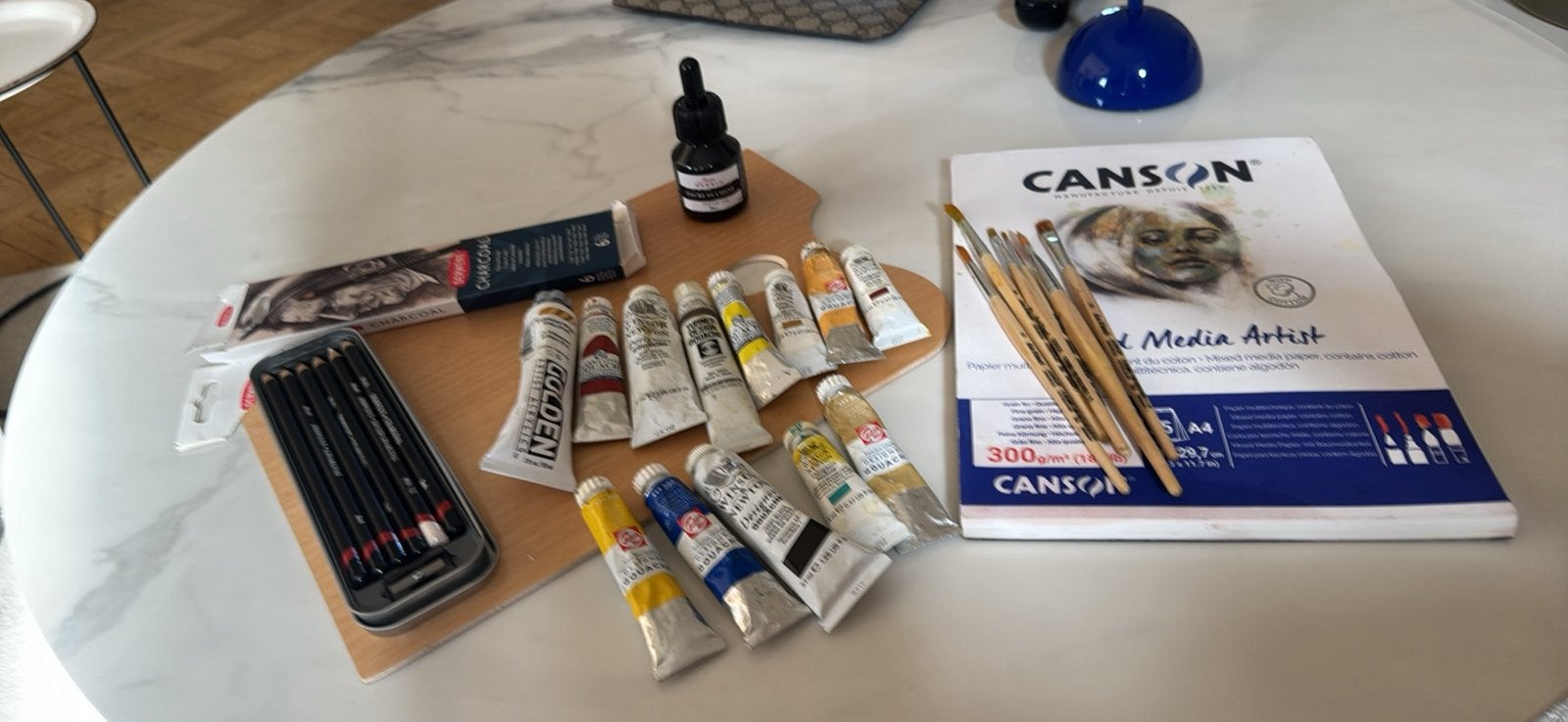 Lot de matériel  peinture Winsor & Newton, Talens, Canson, Ophalen, Zo goed als nieuw