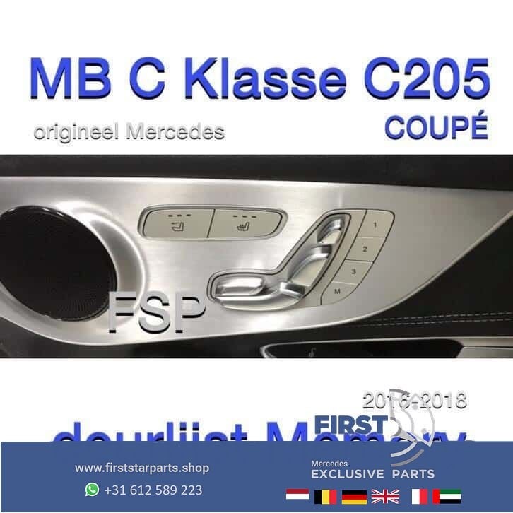 C205 deur lijst met Memory stoel bediening Mercedes C Klasse, -, Utilisé, -, -