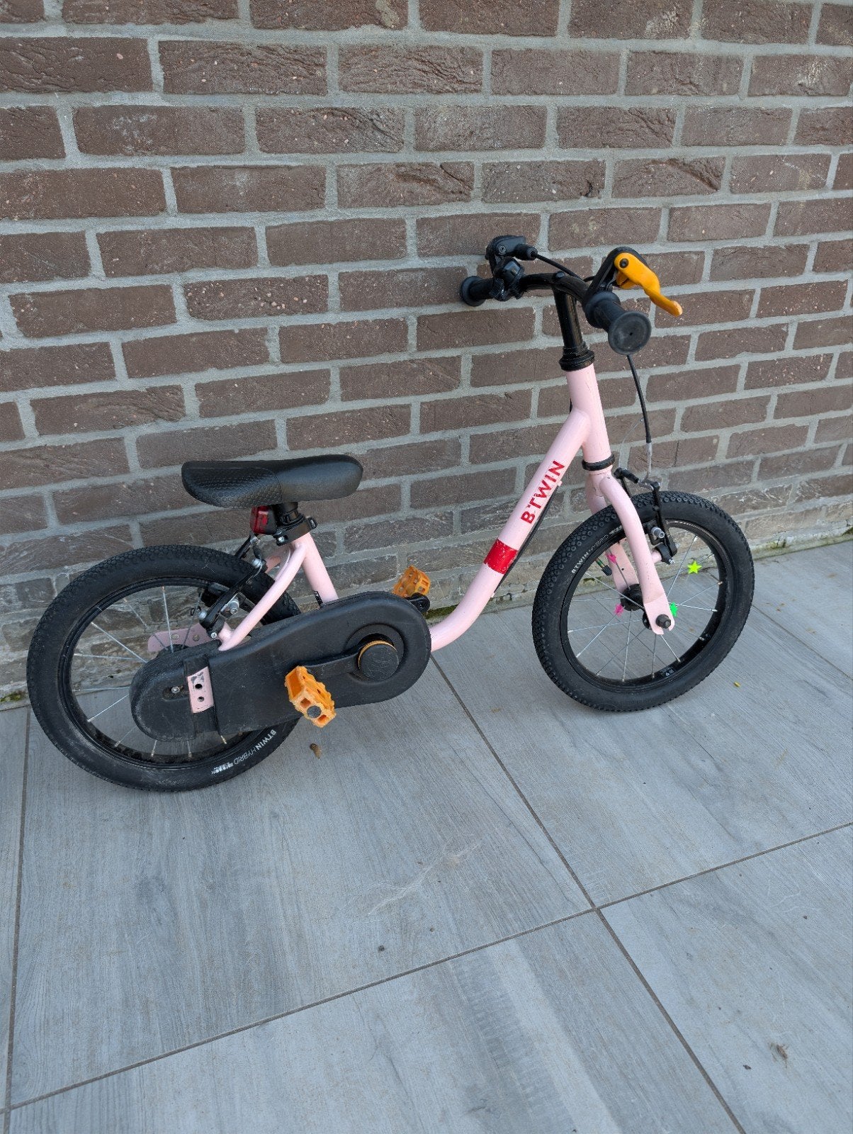 Kinderfiets BTWIN, Ophalen, Terugtraprem, Gebruikt, Minder dan 16 inch