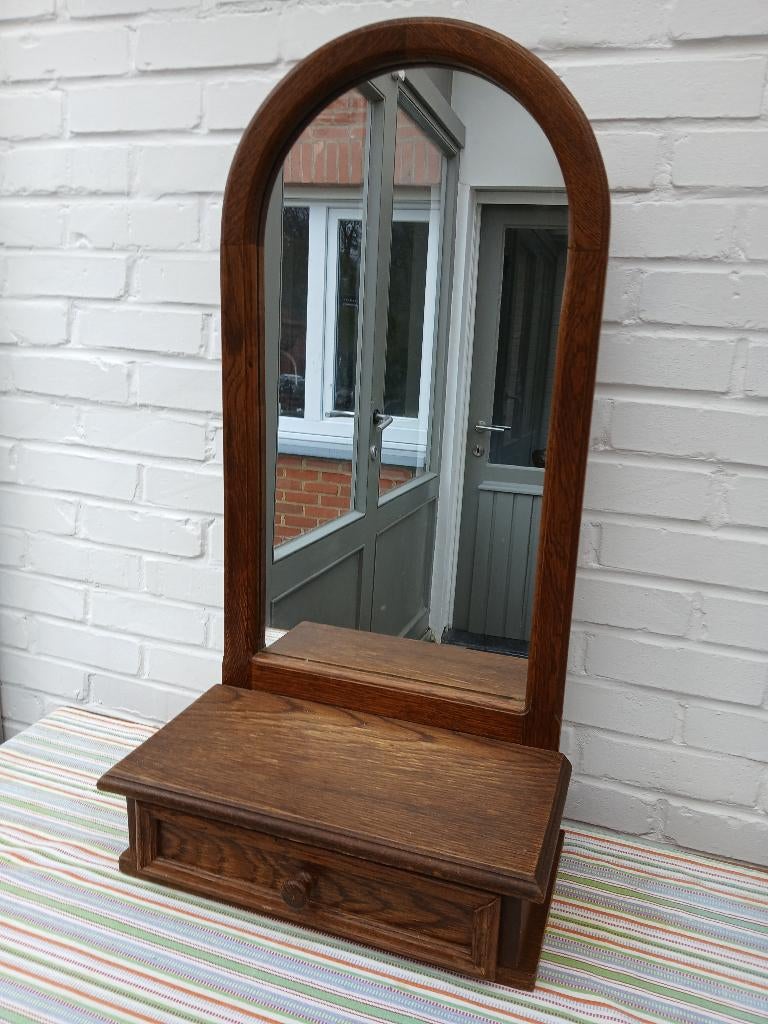 Oud scheerkastje met spiegel, Antiek en Kunst, Ophalen