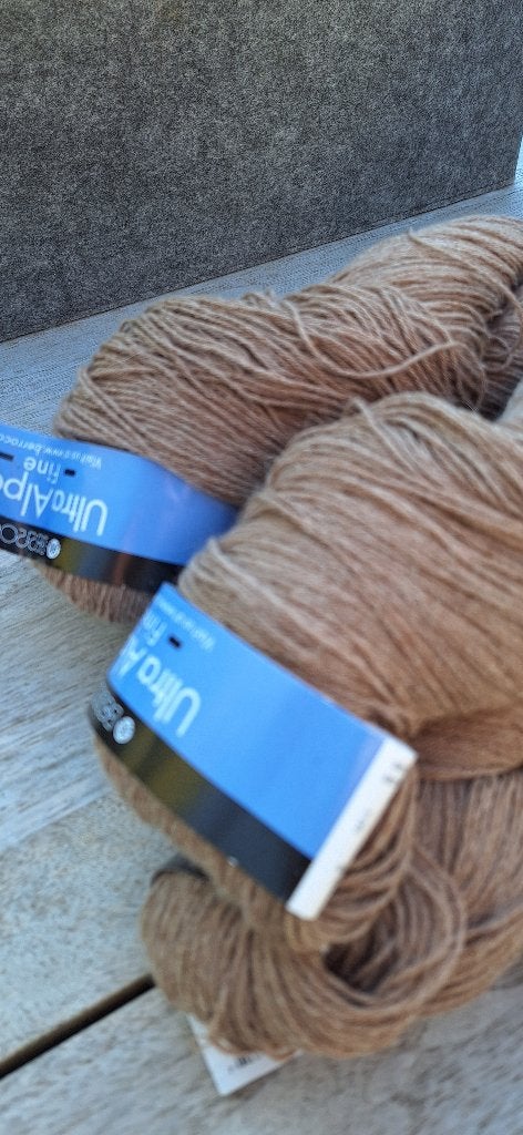 5x100g Berocco - Ultra Alpaca Fine - bruin, Ophalen of Verzenden, Nieuw, Breien of Haken, Wol of Garen