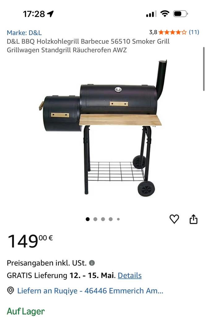 Barbecue Smoker Nieuwprijs 149€, Ophalen, Zo goed als nieuw
