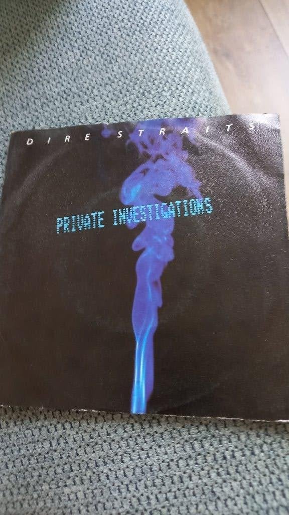 vinyl (45T) dire straits "private investigation", Ophalen, Zo goed als nieuw