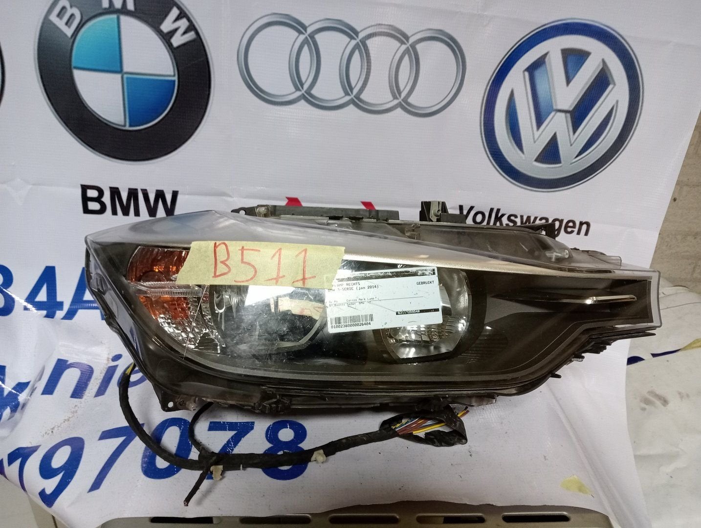 Koplamp xenon origineel BMW 3 serie rechts 63117259540, Gebruikt, -, -, Ophalen of Verzenden