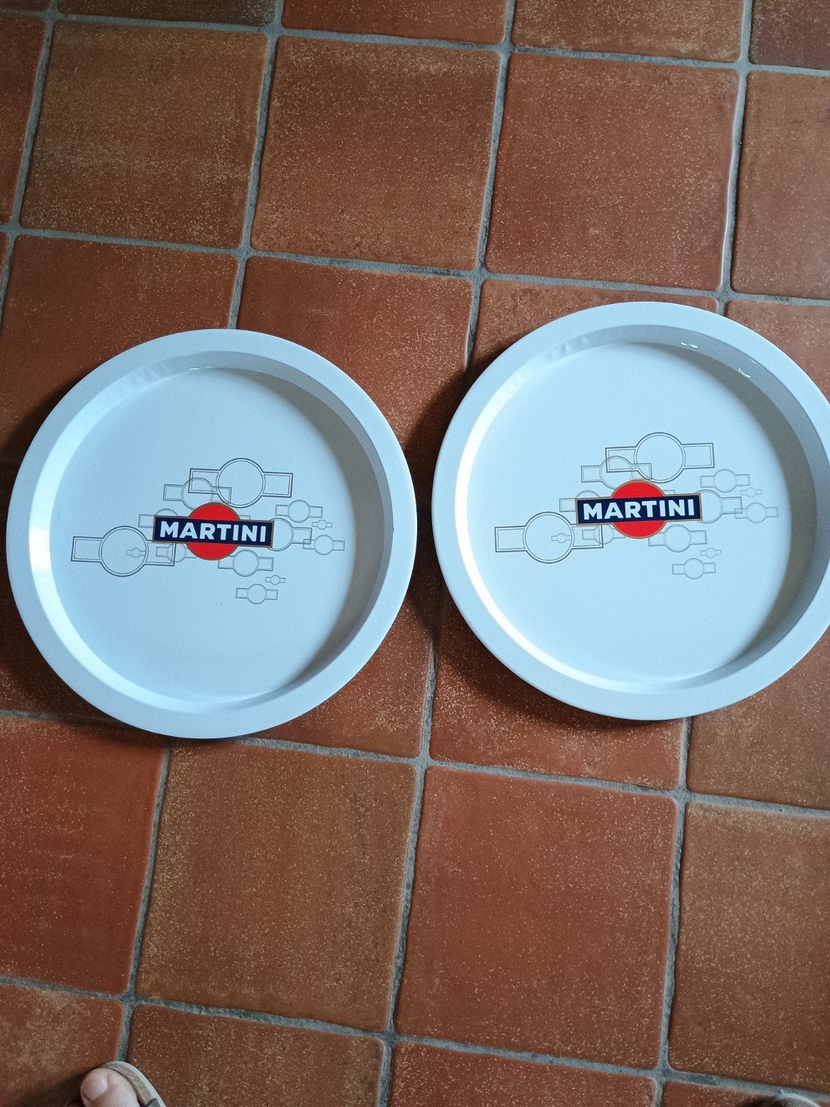 Martini metalen plateau 33 cm kan ook apart, Enlèvement ou Envoi
