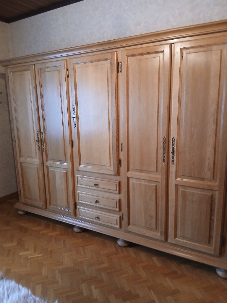 Chambre à coucher chêne clair, Maison & Meubles, Enlèvement, Comme neuf, Deux personnes, Chêne clair