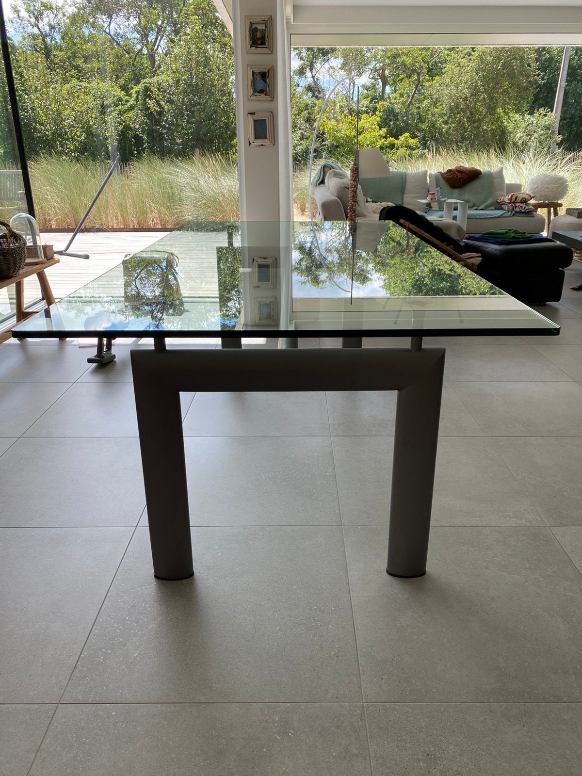 Glazen tafel 2m x 1m x 0,72m (lxbxh), Huis en Inrichting, Tafels | Eettafels, Ophalen, Gebruikt, 100 tot 150 cm, 200 cm of meer