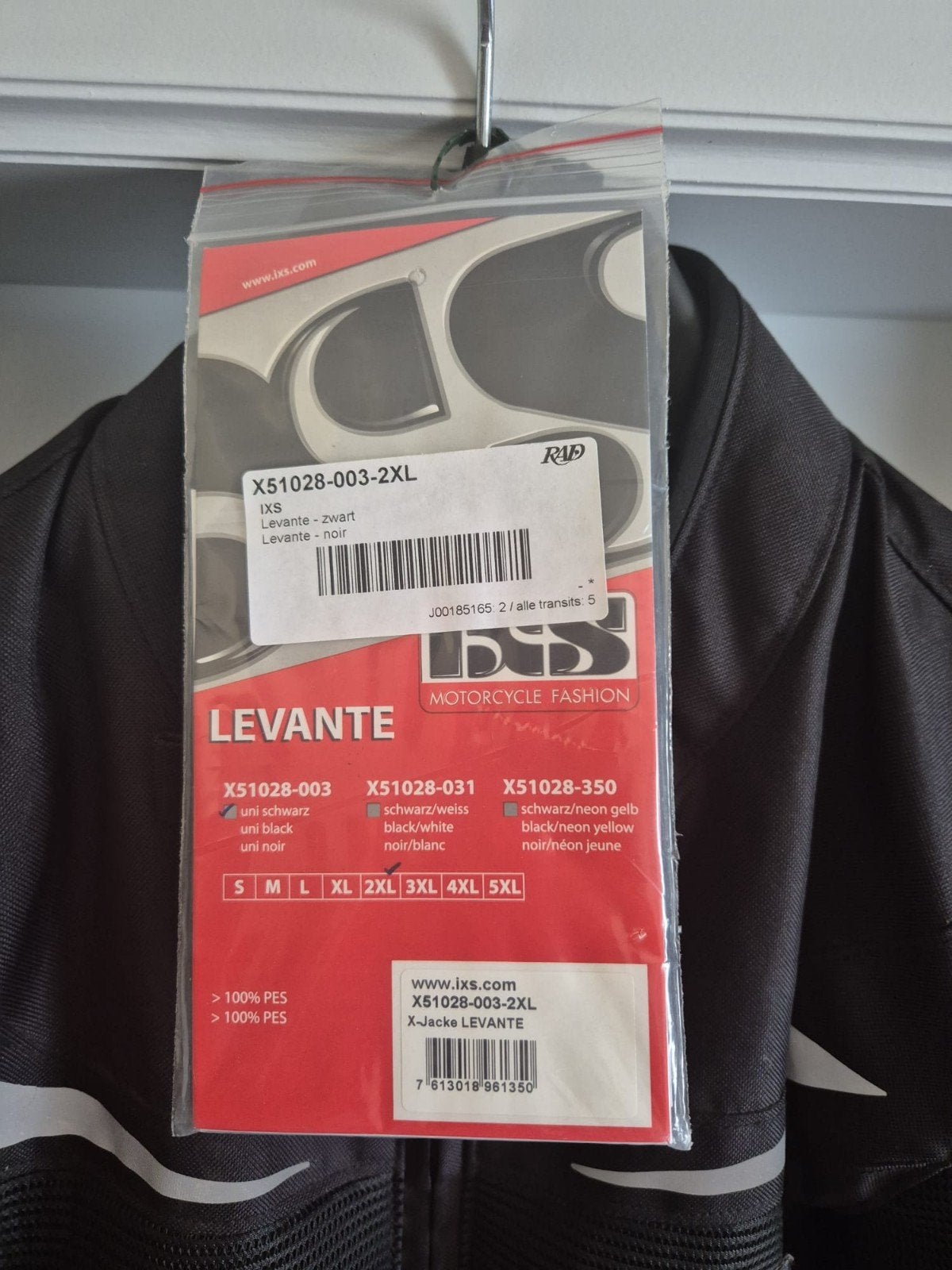 IXS Levante doorwaai-jas 2XL(heren) nieuw, Motoren, Ophalen, Heren, Jas | leer