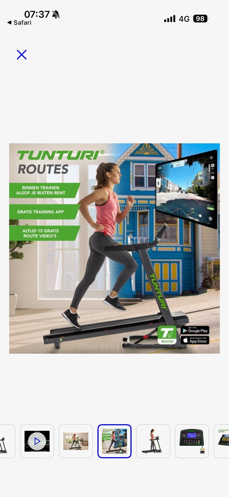 Compacte Loopband tunturi fit t40 nieuw, gratis ondermat, Ophalen, Loopband