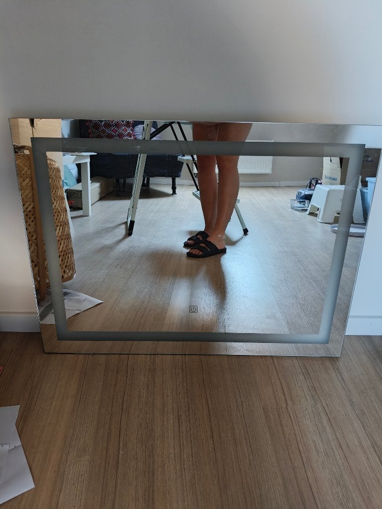 Badkamerspiegel met verlichting, Ophalen, 50 tot 100 cm, Minder dan 100 cm, Gebruikt