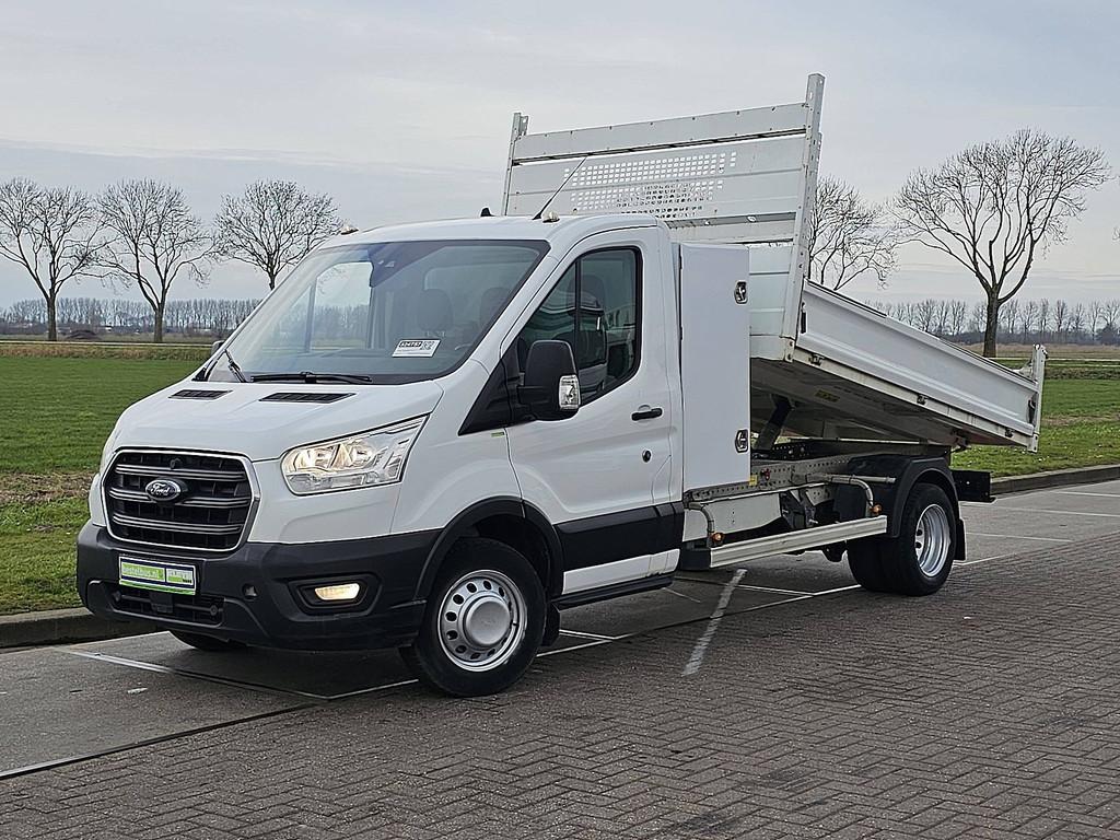 Ford Transit 350 2.0 TDCI Kipper Kist 170PK (bj 2021), Auto's, Voorwielaandrijving, Stof, Zwart, 4 cilinders