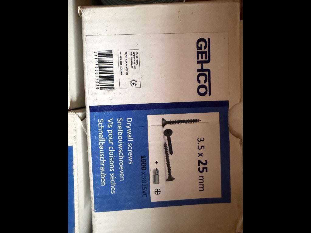 Gyproc schroeven, Doe-het-zelf en Bouw, Ophalen, Nieuw, Minder dan 50 mm, Schroeven