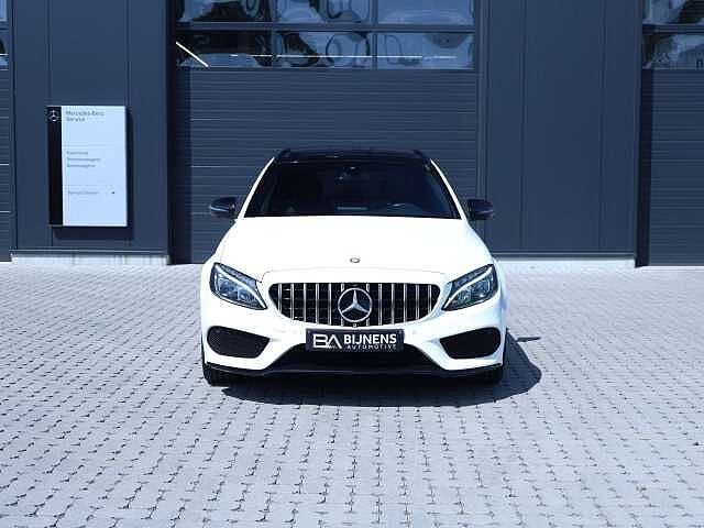 Mercedes-Benz C 200 d, Automaat, Parkeersensor, Zwart, Wit