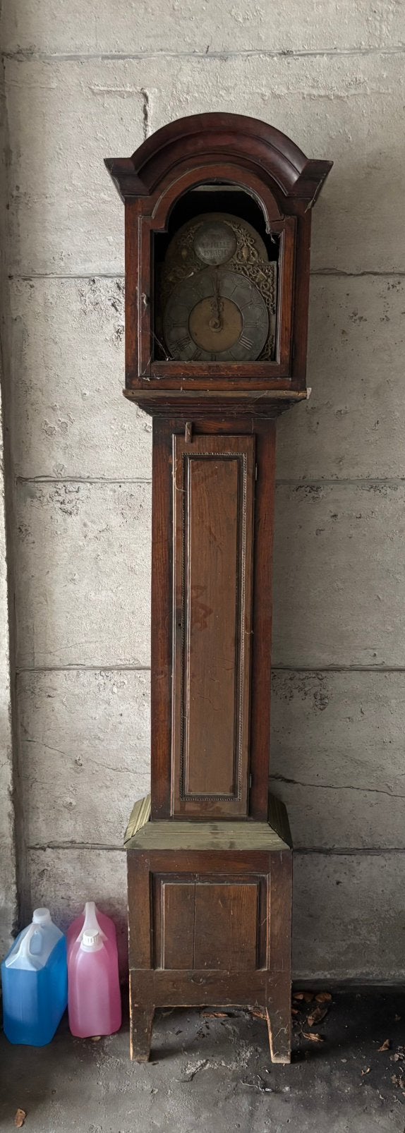 Horloge ancienne à boîtier long — Antoine Verhelle — Isegem, Antiquités & Art, Antiquités | Horloges, Enlèvement