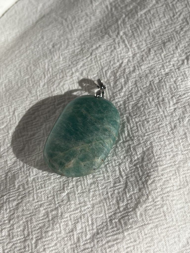 Natuurlijke Amazoniet Hanger, Ophalen of Verzenden, Zo goed als nieuw, Blauw