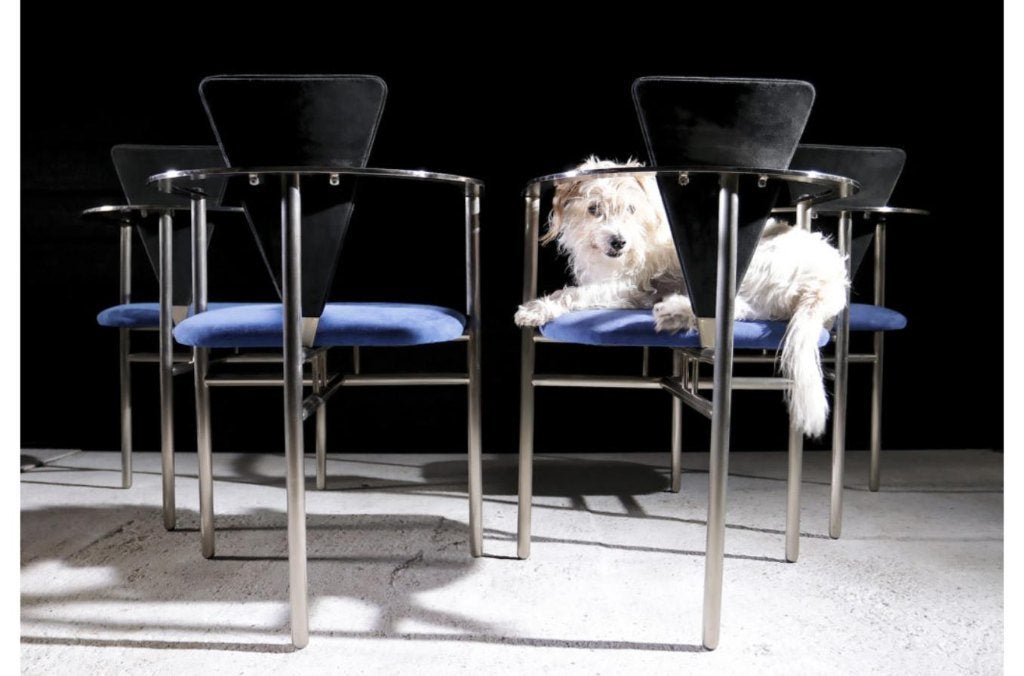 Belgo Chrom chairs memphis style, set of 4 pieces, Ophalen