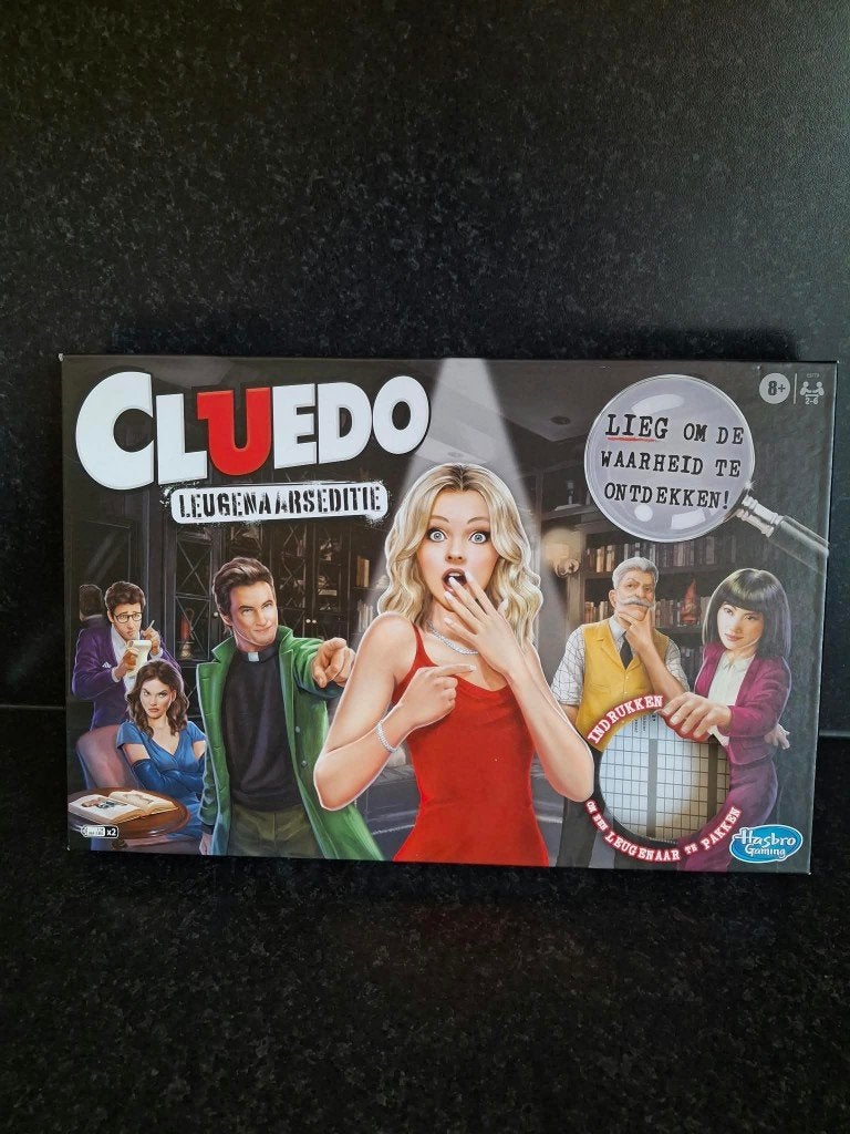 Cluedo leugenaarseditie, Hobby en Vrije tijd, Ophalen, Zo goed als nieuw, HASBRO