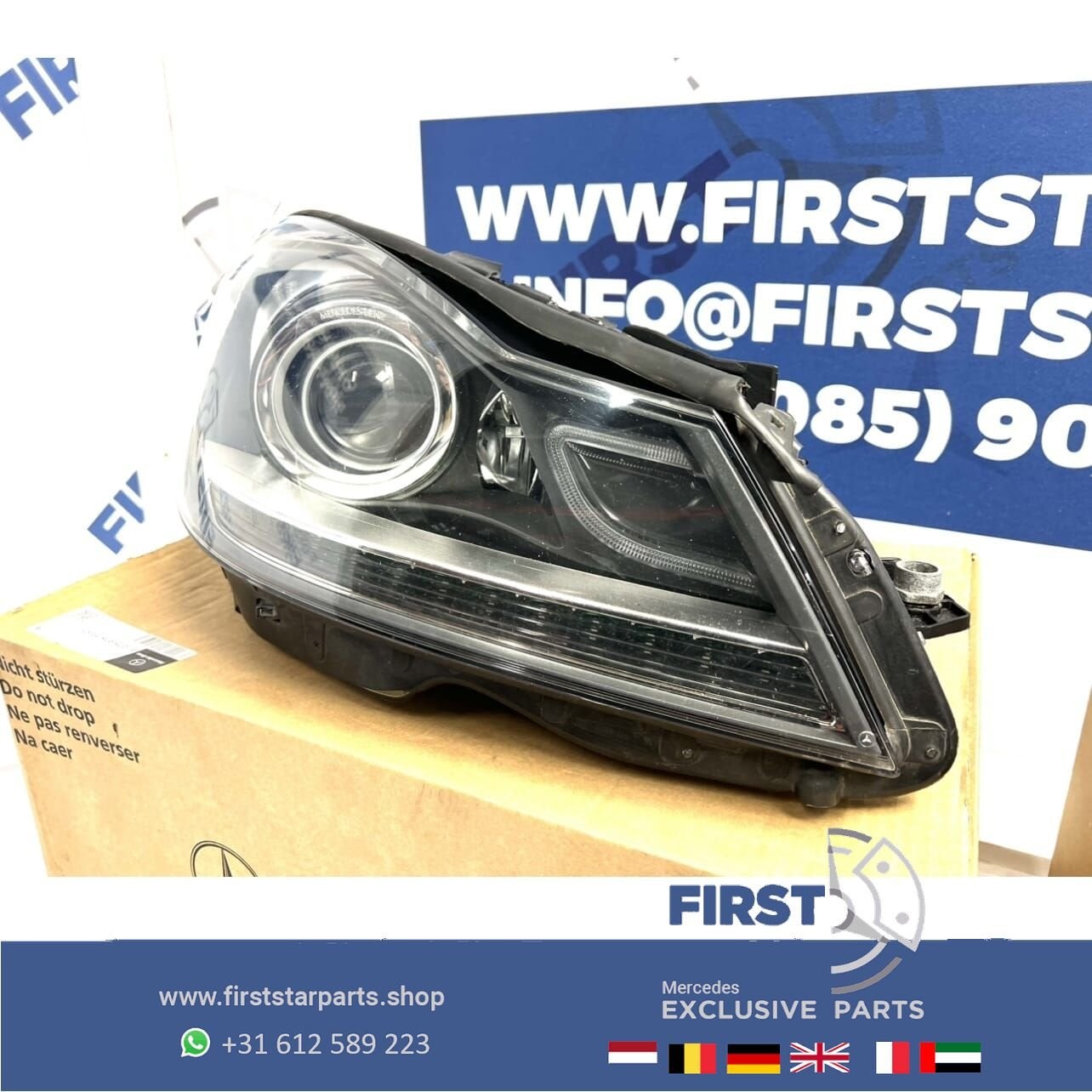 W204 C63 AMG ILS KOPLAMP RECHTS Mercedes C Klasse FACELIFT I, Auto-onderdelen, Gebruikt, -, Ophalen of Verzenden, -