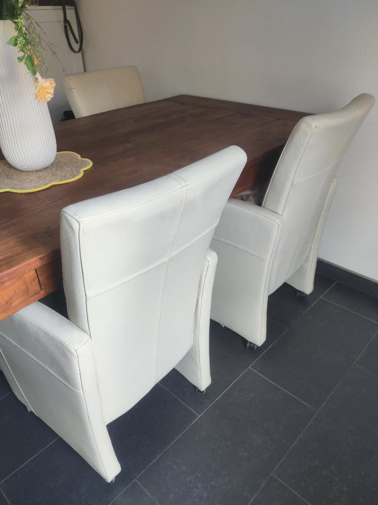 Table + 6 chaises, 150 à 200 cm, Cinq personnes ou plus, Enlèvement, Utilisé