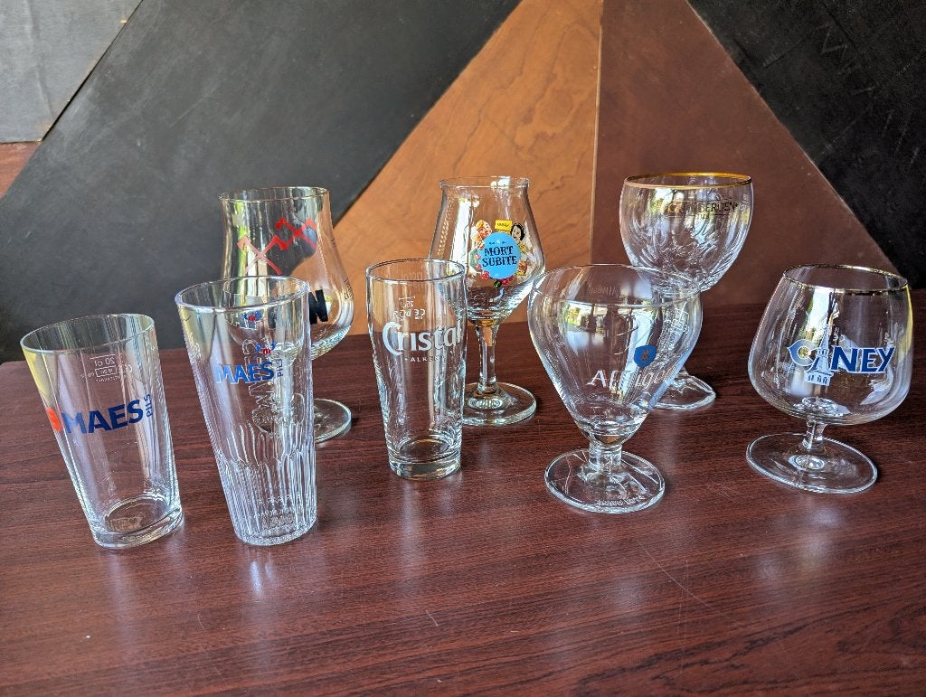 Bierglazen, Verzamelen, Glas en Drinkglazen, Ophalen, Zo goed als nieuw, Bierglas