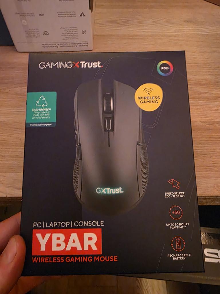 GXT 923 YBAR draadloze gaming Mouse van merk "Trust", Computers en Software, Muizen, Ophalen, Gaming muis, Nieuw, Draadloos