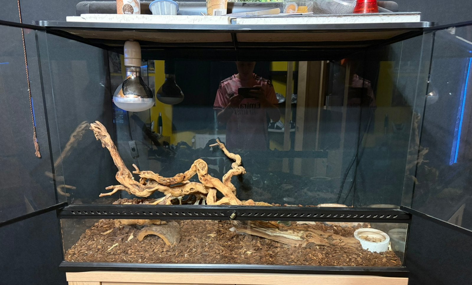 Terrarium 90x60x45  (avec materiel), Enlèvement, Comme neuf
