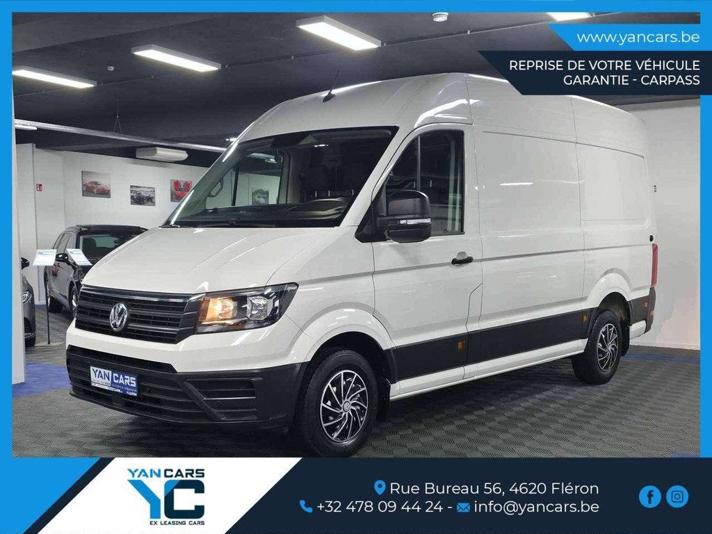 Volkswagen Crafter L3H3 • BOITE AUTO • CUIR • CARPLAY, Gebruikt, 4 cilinders, Volkswagen, Wit