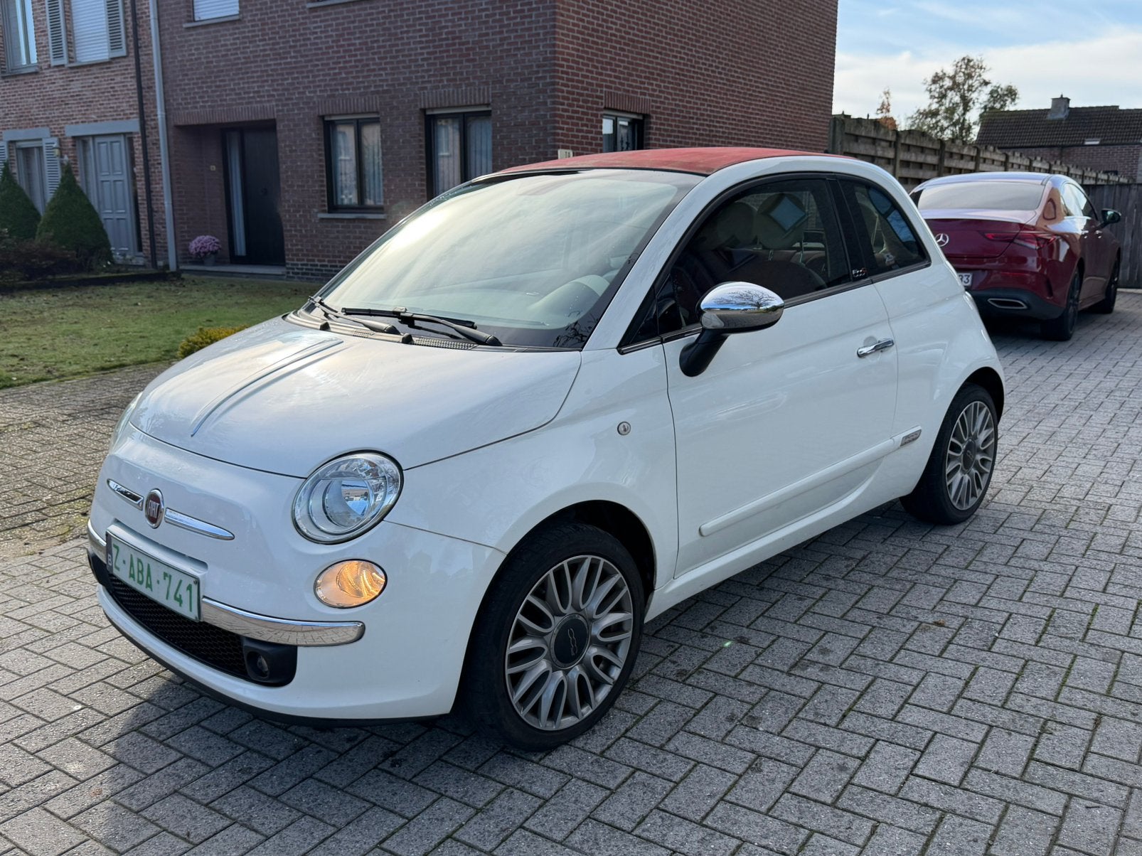 FIAT 500C CABRIO – 1.2 BENZINE – 2015 – 120.000 KM, Auto's, https://public.car-pass.be/., Leder, Bedrijf, 500C