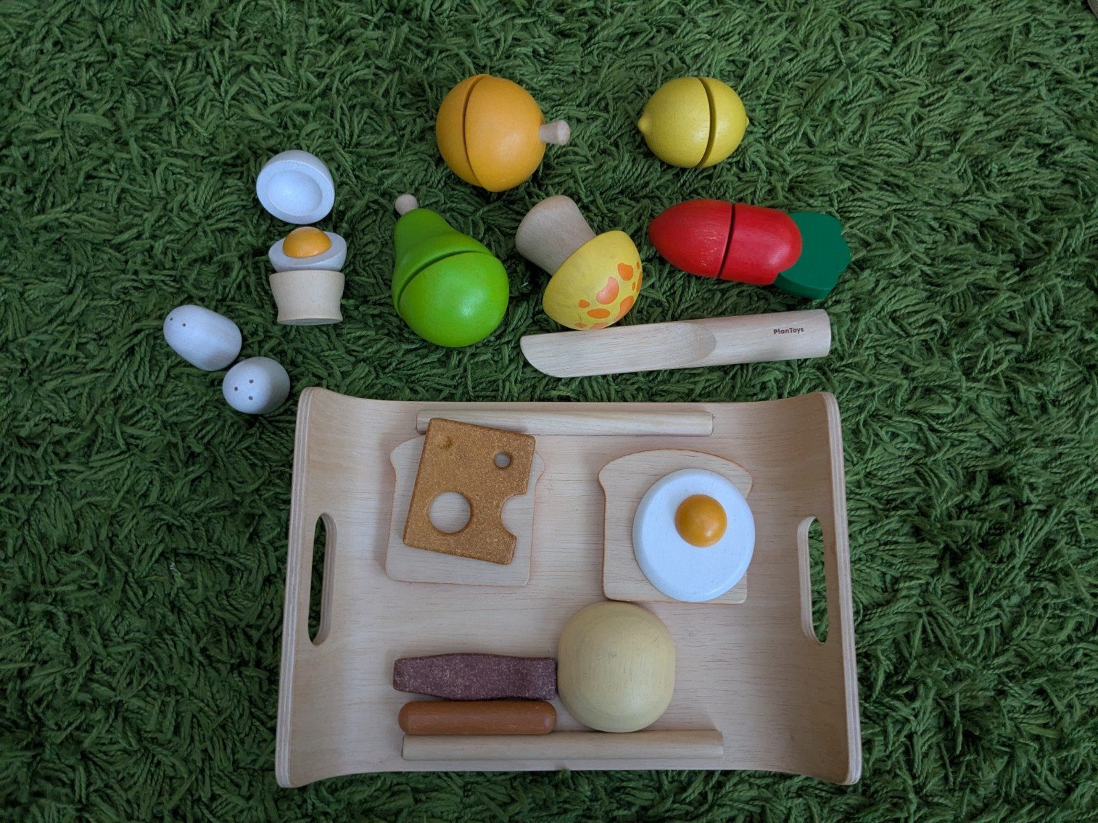 (Houten) speel eten - groenten fruit pizza, Ophalen, Gebruikt, Kunststof, Speelkeuken-accessoire