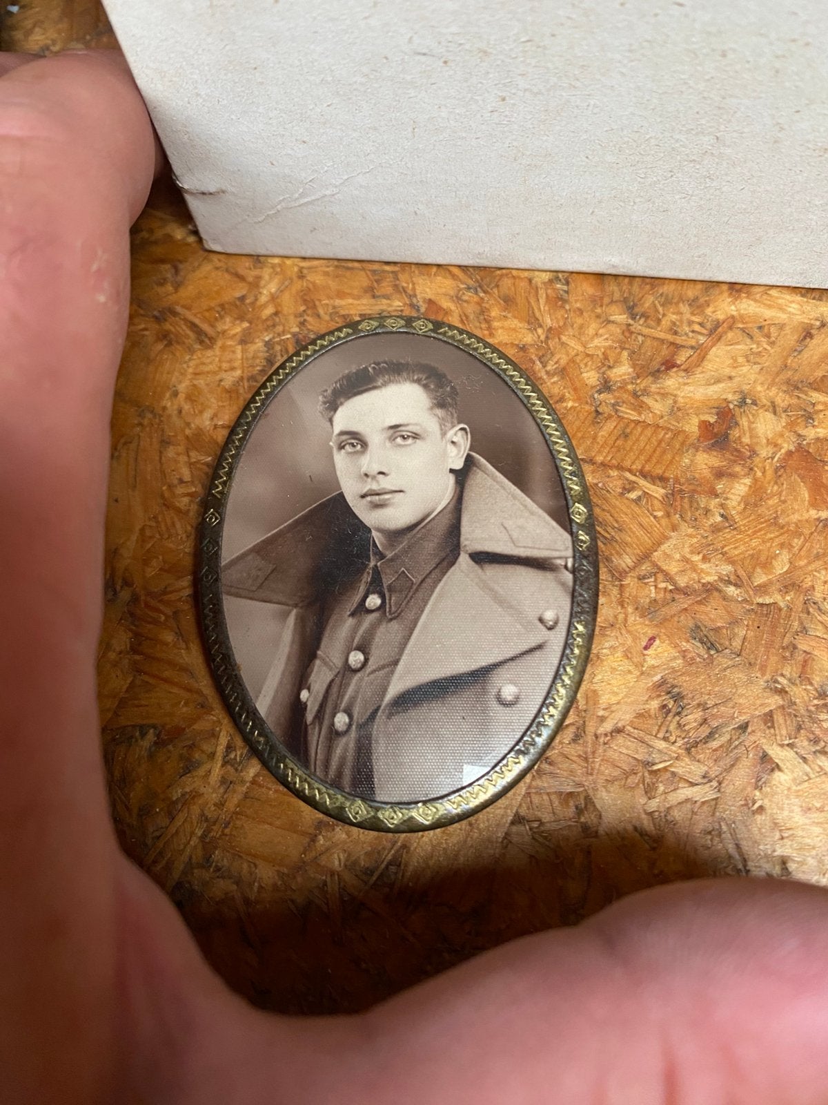 Miroir poche cameo armee belge 14-18 40-45, Collections, Enlèvement ou Envoi
