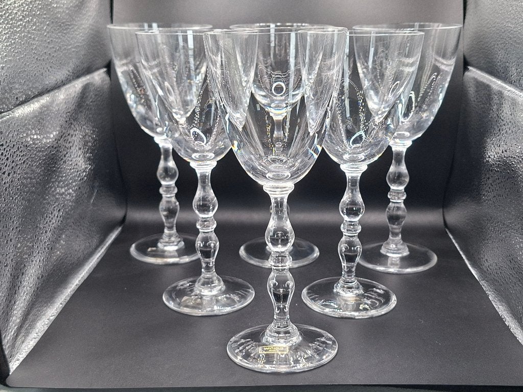 6 verres à vin rouge cristal Saint louis. Tous estampillés, Enlèvement
