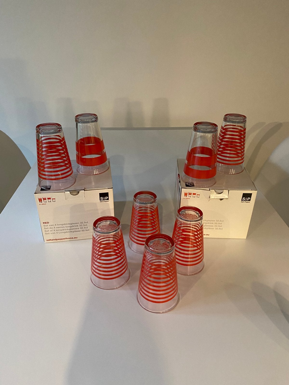 S&P drinkglazen 8 stuks, Ophalen of Verzenden, Nieuw