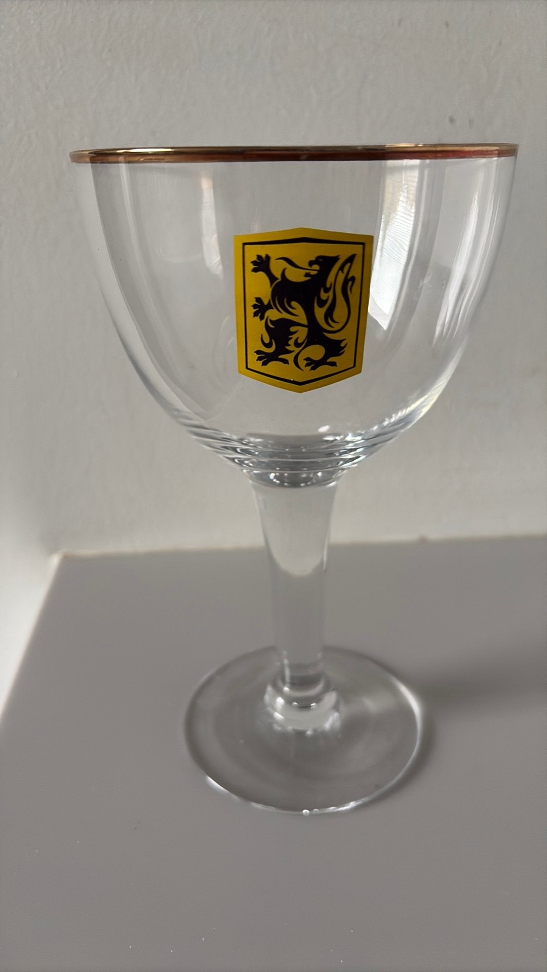 Westmalle, vieux verre, lion trappiste flamand, Collections, Enlèvement ou Envoi, Comme neuf, Leeuw