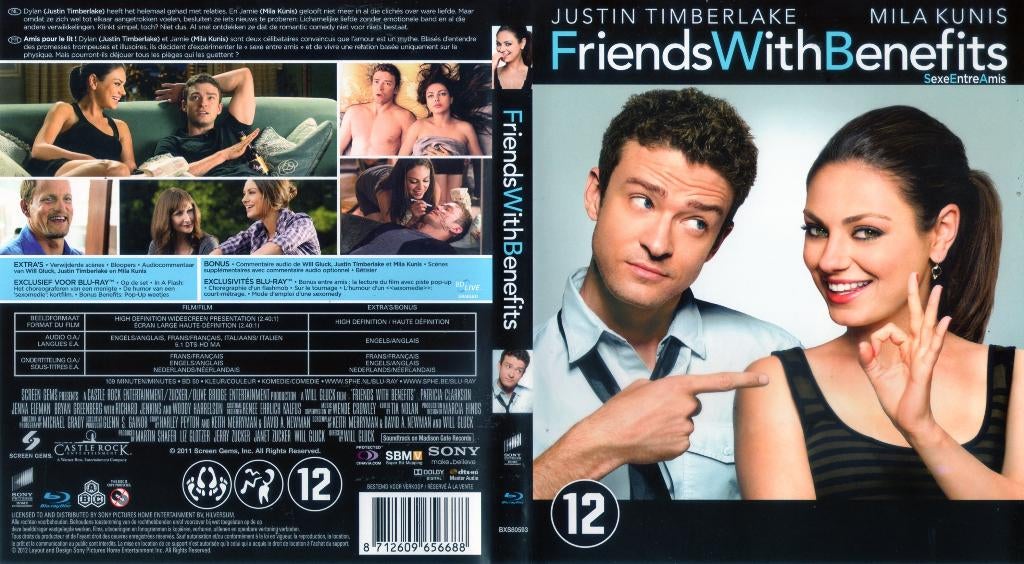 sexe entre amis (friends with benefits) (blu-ray) neuf, Enlèvement ou Envoi, Comme neuf, Autres genres