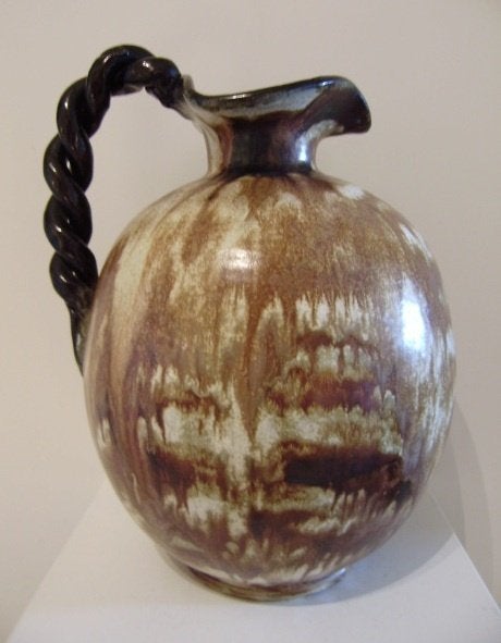 ART DECO vaas van ROGER GUERIN met gevlamd decor - gemerkt, Antiek en Kunst, Antiek | Vazen, Ophalen