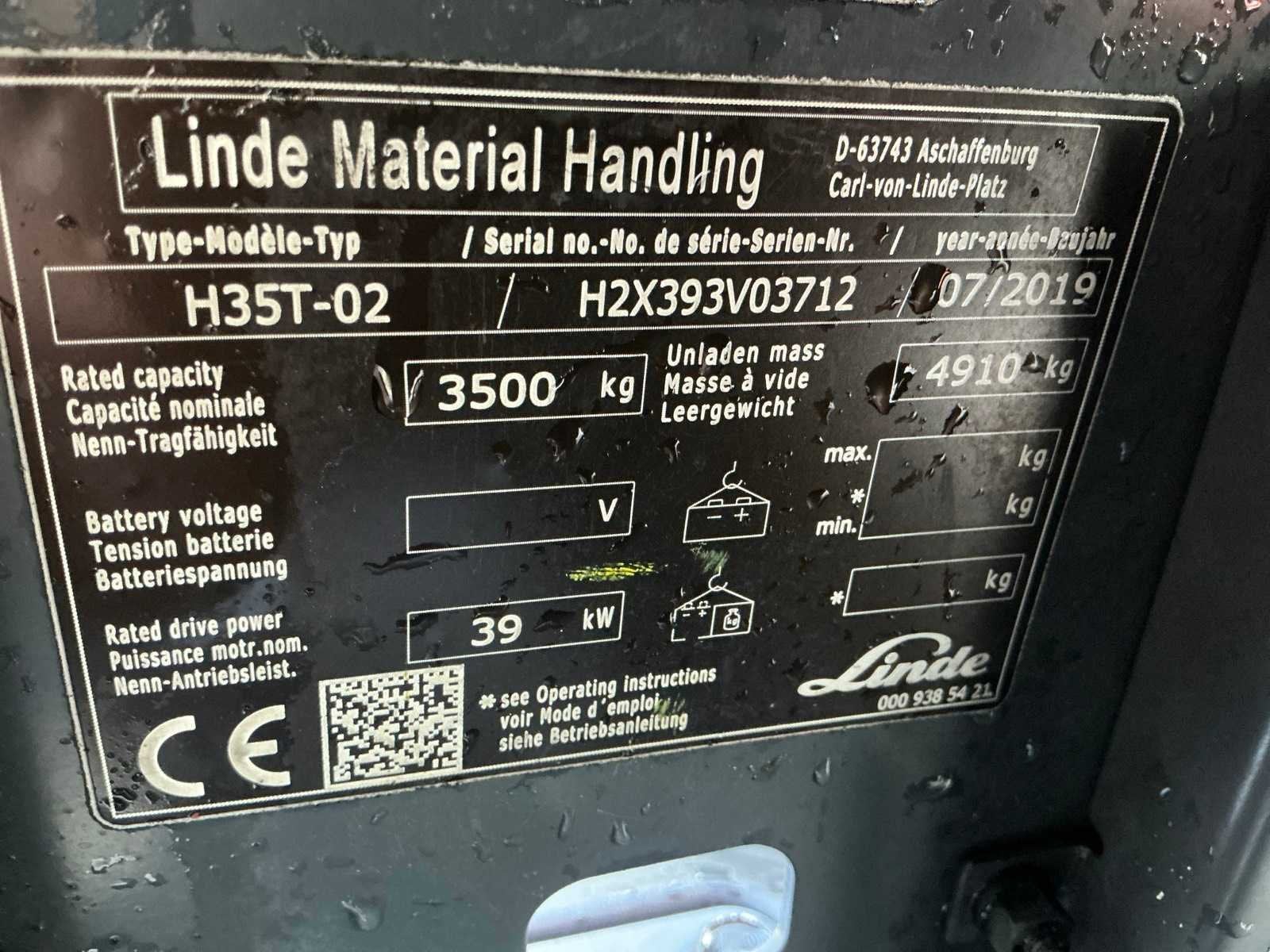 2019 Linde H35T Vorkheftruck, LPG, Heftruck, Linde